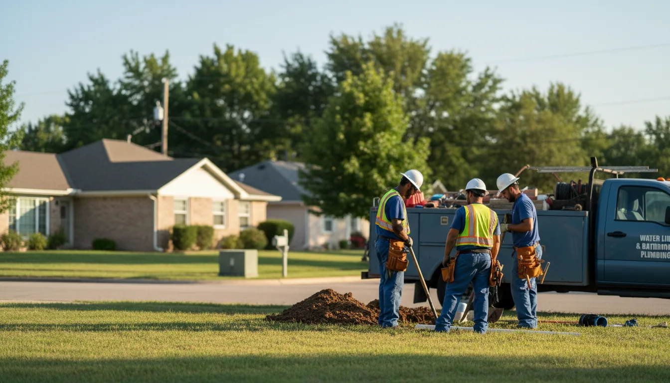 Residential water line and bathroom plumbing service in Clements, MN